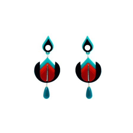 Iolanda Handmade Earring Red | Gissa Bicalho | Wolf & Badger