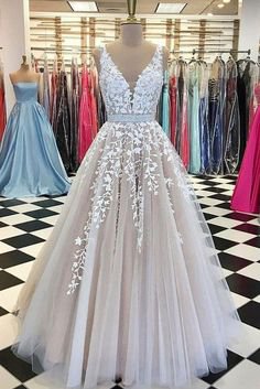 Silver grey prom dress
