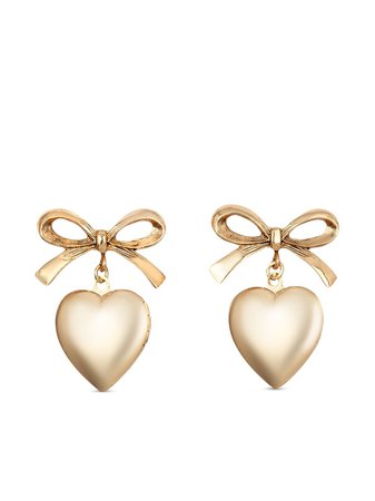 Jennifer Behr Chriselle bow heart earrings