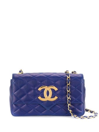 Chanel Pre-Owned 1990s diamond quilted chain Flap shoulder bag - FARFETCH