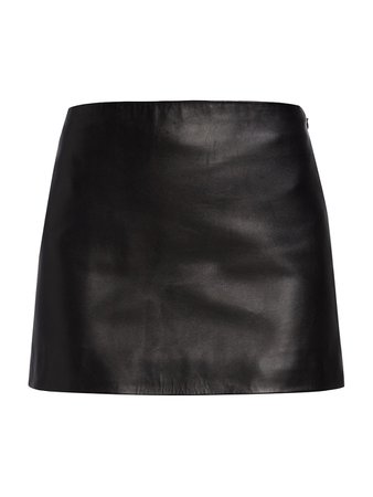 gauchere leather mini skirt