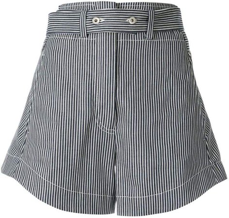 navy striped shorts