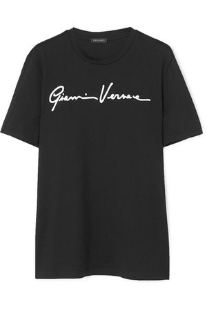 Versace | T-shirt en jersey de coton imprimé | NET-A-PORTER.COM