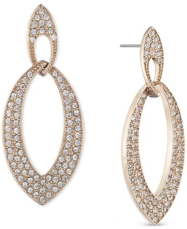 Givenchy Pavé Open Marquise-Shape Double Drop Earrings - Macy's