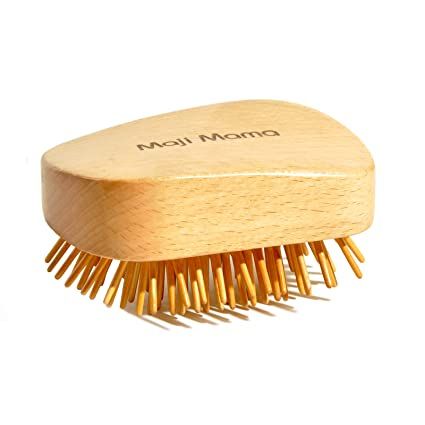 Amazon.com : Maji Mama Handmade Natural Wooden Hair Brush Hairbrush with Bamboo Pins Massage Scalp & Detangling All Hair Types : Beauty & Personal Care