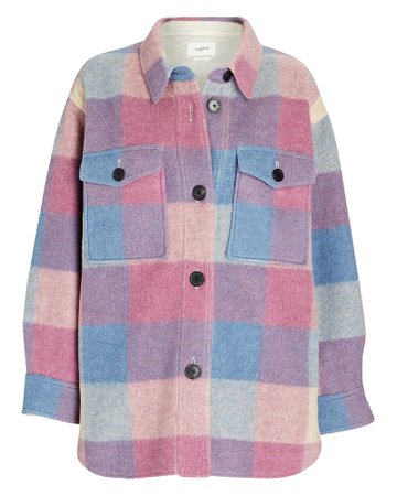 Isabel Marant Harveli Plaid Flannel Shirt Jacket | INTERMIX®
