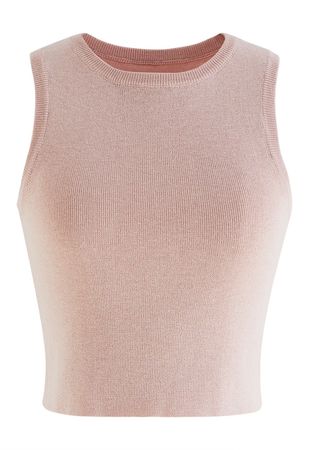 Lithesome Comfort Knit Tank Top in Pink - Retro, Indie and Unique Fashion
