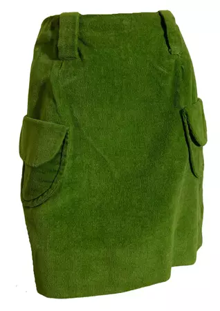 Fern Green Cotton Velveteen Mini Skirt circa 1970s – Dorothea's Closet Vintage