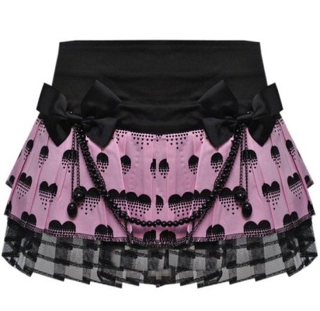 pink and black skirt