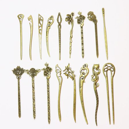 2019 New Bronze Vintage Hair Sticks 17 Styles Headbands For Women Elegance Lady Hairpins Fashion Alloy Hair Clip Hair Accessories From Super02, $0.78 | DHgate.Com