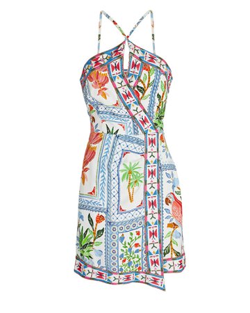 Farm Rio Tropical Tiles Mini Dress | INTERMIX®