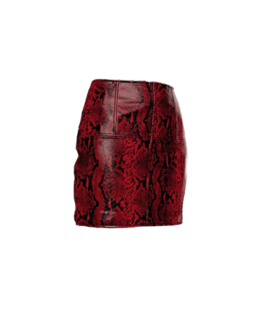 Snakeskin red skirt