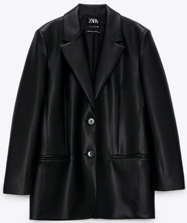 Zara leather blazer