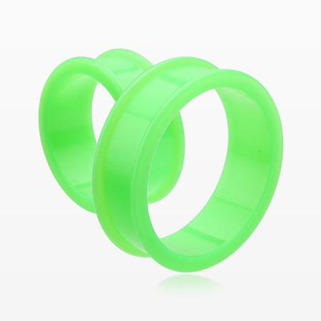 A Pair of Flexible Silicone Double Flared Ear Gauge Tunnel Plug – BM25.com