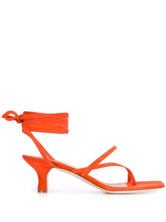 Paris Texas Wrap Tie Low Sandals PX215XSA04 Orange | Farfetch