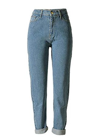ECHOINE Women's Jeans High Waist Loose Fit Straight Leg Jeans Boyfriend Denim Pant at Amazon Women's Jeans store