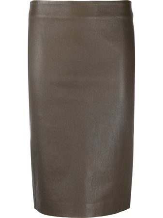 Theory Leather Pencil Skirt - Farfetch