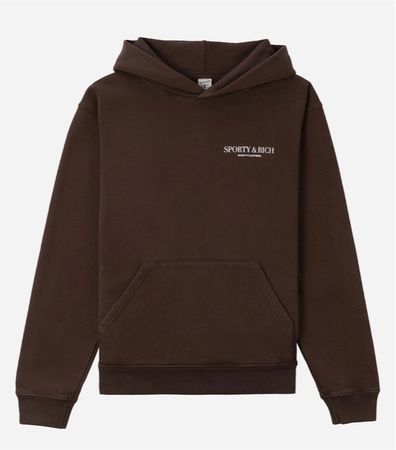 sporty&rich hoodie (Brown)