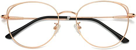 SOJOS Cat Eye Blue Light Blocking Glasses Hipster Metal Frame Women Eyeglasses She Young SJ5027 with Rose Gold Frame/Anti-Blue Light Lens : Amazon.ca: Health & Personal Care
