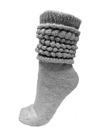 stacked socks gray