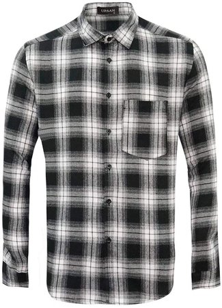 Men's Plaid Flannel Shirts Button Down Long Sleeve Work Casual Shirt Green at Amazon Men’s Clothing store