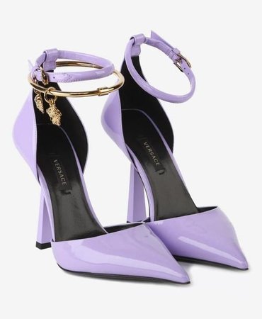 purple versace heels