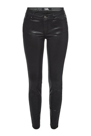 Karl Lagerfeld - Coated Skinny Jeans - black