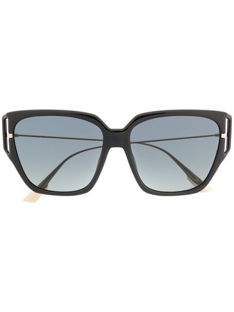 Black Dior Eyewear Direction Oversized Sunglasses | Farfetch.com