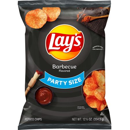 Lay's Barbecue Flavored Potato Chips, Party Size, 12.5 oz Bag - Walmart.com - Walmart.com
