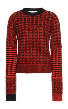Printed Wool-Cotton Sweater By Victoria Beckham | Moda Operandi