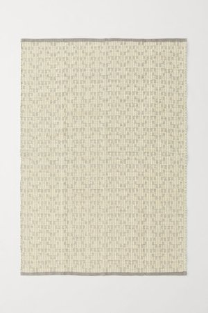 Jacquard-weave wool-blend rug - Light grey/Natural white - Home All | H&M GB