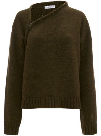 JW Anderson purl-knit half-zip Jumper - Farfetch