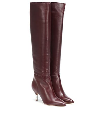 Gonzalez leather knee-high boots