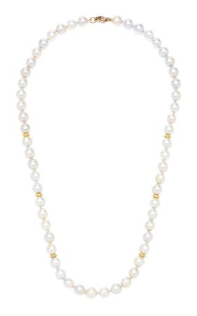 Sylva & Cie 18K Gold and Silver Akoya Pearl Necklace