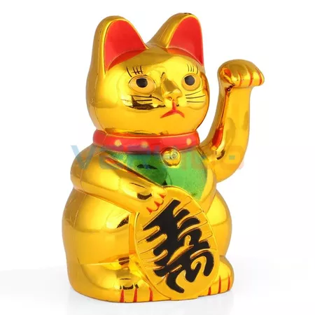 5" Golden Chinese Fortune Wealth Lucky Money Waving Cat Feng Shui Decoration New-in Statues & Sculptures from Home & Garden on Aliexpress.com | Alibaba Group