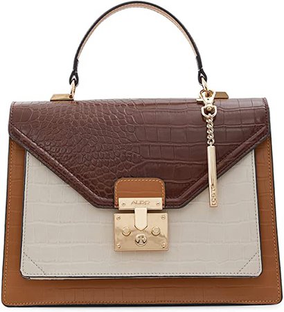 ALDO womens ALDO Women s Clairlea Top Handle Bag, Medium Brown, One Size US: Handbags: Amazon.com