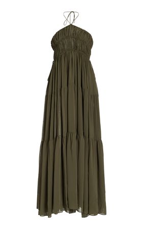 Shirred Halter Dress By Matteau | Moda Operandi