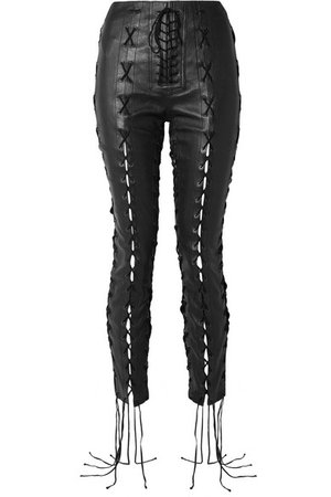 Unravel Project | Lace-up leather skinny pants | NET-A-PORTER.COM