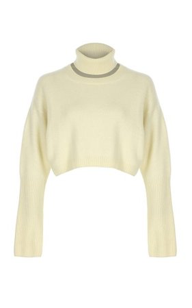 Cropped Cashmere Turtleneck Sweater By Zeynep Arçay | Moda Operandi