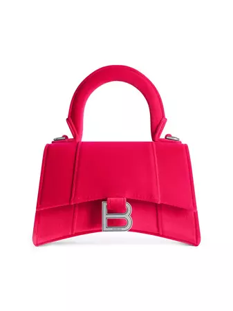Shop Balenciaga Hourglass XS Handbag In Velvet Jersey | Saks Fifth Avenue