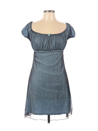 Delia's slate rosette rosettes mesh babydoll Cocktail Dress Size XL - 63% off | thredUP