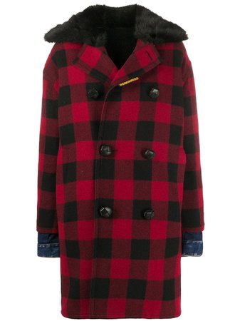 Dsquared2 double-breasted Checked Coat - Farfetch