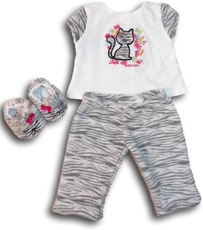 Amazon.com: American Girl Bitty Baby Bitty Kitty Pajamas for 15" Dolls (Doll not Included): Toys & Games