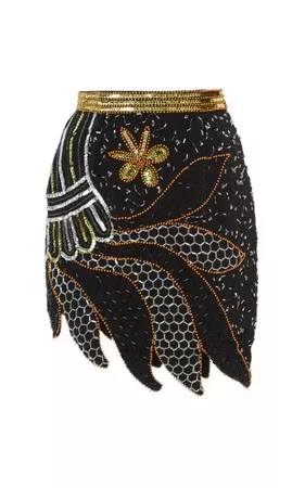 RODARTE : FW2015 Silver And Gold Hand Beaded Skirt | Sumally