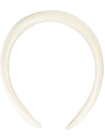Shop white Jennifer Behr Tori silk headband with Express Delivery - Farfetch