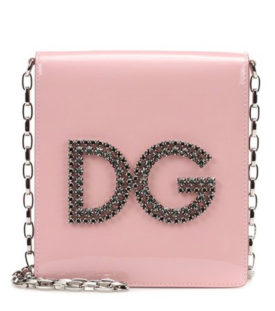 DG Girls patent leather shoulder bag