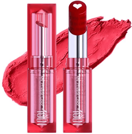 FOREUL Heart for my Lipstick (CRUSH) - Korean Lipstick, Long Lasting Lipstick, Waterproof Lipstick, Long Lasting Lipstick 24 Hour Waterproof, Red Lipstick