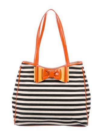 Moschino Cheap and Chic Stripe Canvas Tote - Handbags - WMO26518 | The RealReal