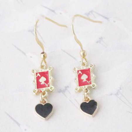 playing cards earring etsy