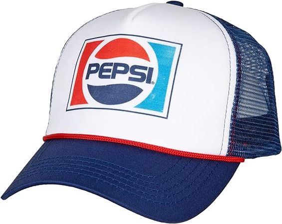 Pepsi Classic Logo Adjustable Trucker Hat Blue